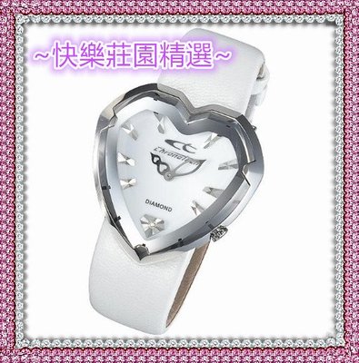 ~快樂莊園精選~正版 CHRONOTECH DIAMOND LOVE Quartz Watch 義大利品牌 真鑽愛心手錶