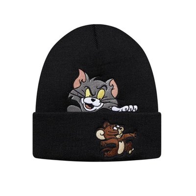 【現貨免運】supreme 16FW Tom Jerry Beanie 貓和老鼠刺繡 冷帽 針織帽 毛線帽