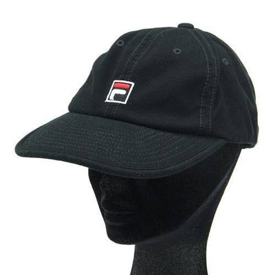 【噗嘟小舖】現貨 日本境內購入 正版 FILA 棒球帽 黑色 鴨舌帽 遮陽帽 刺繡 可調式 基本款 LOGO 帽子