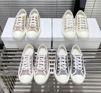 CD Dior WALK'N刺绣运动板鞋 布鞋 休閒鞋 微增高 剛剛好的高度❤️氣質百搭✅