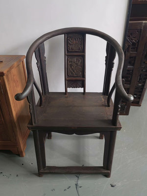【二手】老物件清代實木家具圈椅 扶手椅 太師椅8829【銅都古董】古玩 收藏 古董