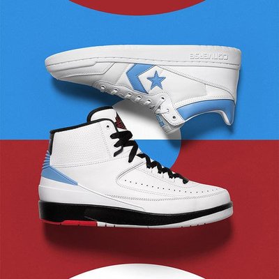 R'代購 Air Jordan 2 Converse Pack The 2 That Started It All 北卡藍 紅白 組合包 917931-900