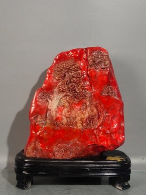 特賣-雞血石手工雕刻【61號】長21厘米  寬18.5厘米  高28厘米  重量4.42公斤1164 雜項