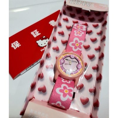 現貨 日本限定 三麗鷗 日本製 Hello Kitty花朵造型 手錶 日本限定 錶帶可以彈性調整 值得收藏 桃紅 大人小孩都能戴