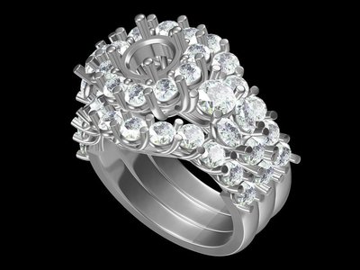 18K金 鑽石1克拉空台 婚戒指鑽戒台女戒線戒 款號RD00452 特價222,600 另售GIA鑽石裸石