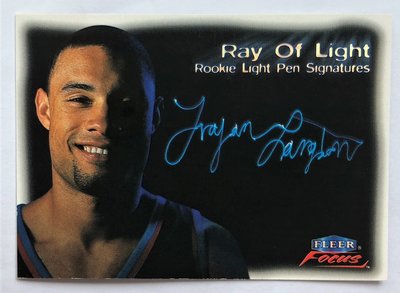 NBA 99-00 Fleer Focus Ray Of Light Trajan Langdon #13RL RC特卡