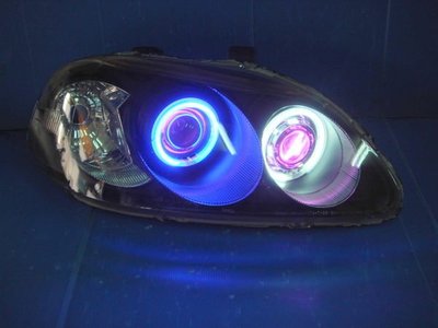 小亞車燈╠ 全新超酷炫版K8 JC JM黑框8光圈4魚眼大燈.就是要你好看
