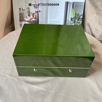 手錶盒腕表收納盒機械手表盒綠色首飾包裝禮盒原裝木質雙層表盒單個首飾盒