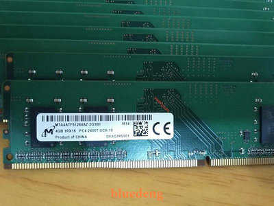 MT鎂光MTA4ATF51264AZ-2G3B1桌機記憶體DDR4 4GB 1RX16 PC4-2400T