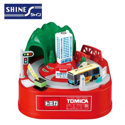 TOMICA 公車存錢筒 存錢筒 儲金箱 小費箱 玩具車 多美小汽車 SHINE 日本正版【371140】