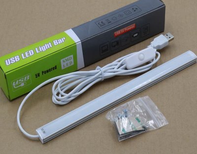 LED 5V USB 52公分 單色 白光6000K 戶外 露營 鋁燈條 硬燈條 條燈 桌燈 櫥櫃燈 可插座或行動電源
