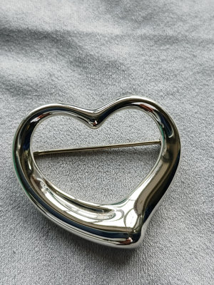 Tiffany    925銀  別針 胸針  『Open Heart』【附原盒,防塵套】