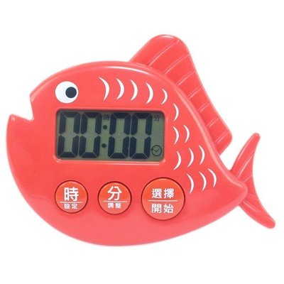 CATIGA 金魚造型 正數計時器 ST-296/一個入(促250) 倒數計時器 大銀幕 大音量-信