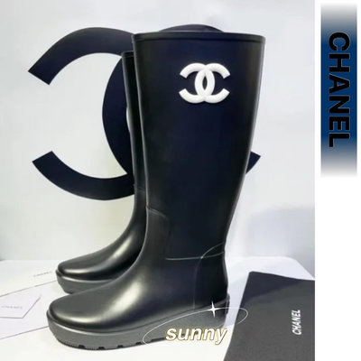 Chanel 香奈兒 雙C 高筒 騎士靴 雪地靴 雨靴 靴子-SUNNY