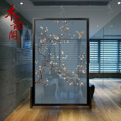 新中式屏風隔斷客廳臥室遮擋家用時尚布藝玄關小戶型移動簡約現代