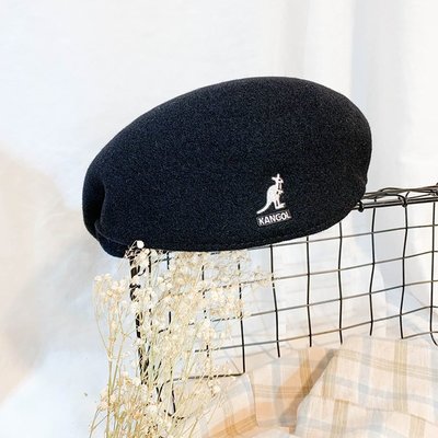 【熱賣精選】明星同款 kangol袋鼠貝雷帽504羊毛款女時尚潮流帽子男鴨舌帽