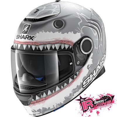 ♚賽車手的試衣間♚ Shark® Spartan  Lorenzo White Shark 2018 碳纖維