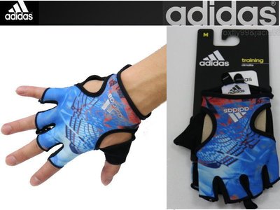 (布丁體育)愛迪達 adidas 健力手套 海洋藍 重量訓練手套 重訓手套 舉重手套 另賣 啞鈴 健腹輪 滾輪 搖擺鈴