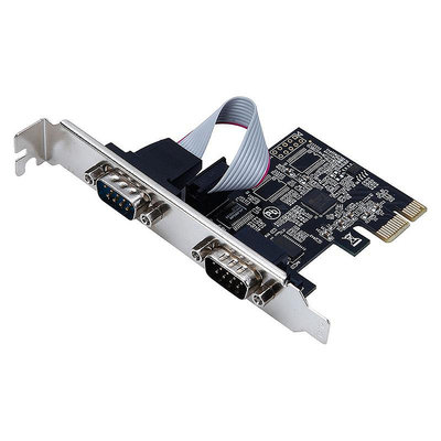 【DIEWU優選】PCIe串口卡桌機PCI-E轉2COM口DB9針RS232多串口卡