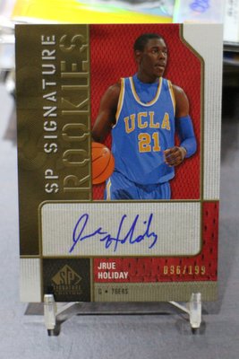 Jrue Holiday~2009 SP Signature 鐵盒限量199張~新人簽名卡 UCLA~公鹿隊總冠軍~漲