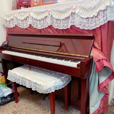 歐式布藝  鋼琴照套布  通用型  蕾絲玫瑰精緻花邊  現代防塵蓋布  長方鋼琴蓋巾 蓋布與椅套