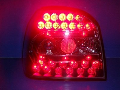 小亞車燈╠ 全新GOLF III GOLF 3代 黑框 LED 尾燈 ( LED 燈泡可換)