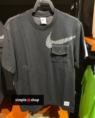【Simple Shop】NIKE NSW 針織 口袋 LOGO 短袖 運動短袖 黑色 男款 DM7898-010