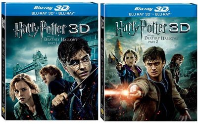 全新《哈利波特:死神的聖物1+2》3D+2D雙牒版藍光BD(得利公司貨)(美女與野獸.挪亞方舟.星光大盜)艾瑪華森