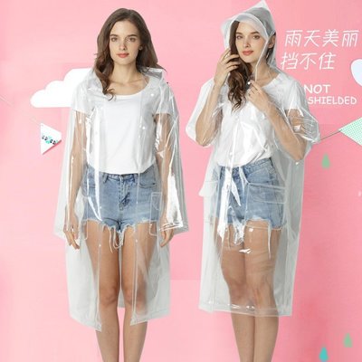 熱銷 機車雨衣韓國日本EVA時尚透明成人男女雨衣亞馬遜速賣通廠家代發 可開發票