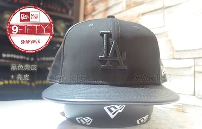 New Era MLB LA Dodgers Snapback 9Fifty 洛杉磯道奇隊麂皮加亮皮黑logo後扣棒球帽