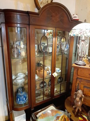 特價［布諾西洋古董］英國古董玻璃大型展示櫃