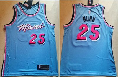肯德里克·納恩 （Kendrick Nunn）NBA邁阿密熱火隊 城市版 藍色 球衣 25號