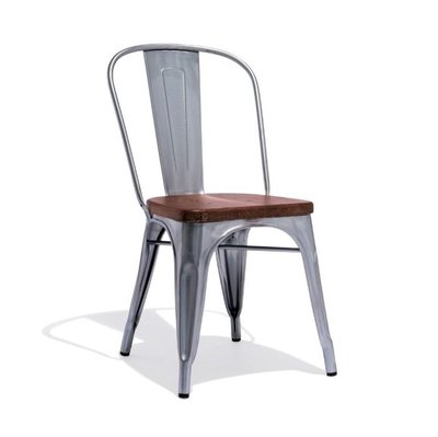 【台大復刻家具】法國鐵椅 Tolix A Chair 鐵本色+木座墊【專注品質_不拼最低價_少量現貨_量大14天交貨】