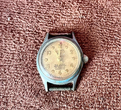 x英納格ENICAR 瑞士中古女裝機械錶 17占，錶盤錶針造型
