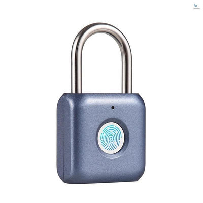 迷你指紋掛鎖 Usb 可充電指紋鎖 20 個指紋 IPX2 防濺防盜安全掛鎖,適用於門自行車行李背包櫃
