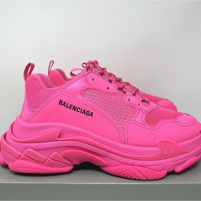 巴黎世家 Balenciaga Triple S 桃紅色 粉紅色 老爹鞋 慢跑鞋 運動鞋 男女鞋 536737