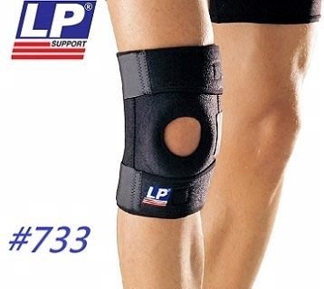 LP 美國頂級 護具 LP 733 兩側 彈簧條 可調型 護膝 (1入) 護膝 護腿 籃球 羽毛球 自行車 運動