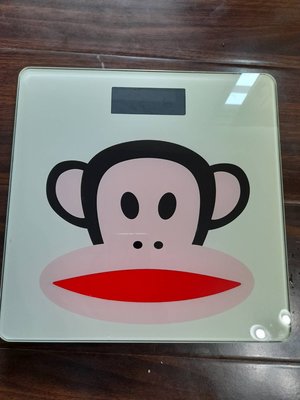 卡通猴 造型體重計 LED背光 鋼化玻璃 電子秤 人體體重秤 體重計