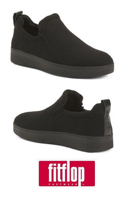 全新正品女鞋 Fitflop黑色紡織鞋面休閒鞋(US8）
