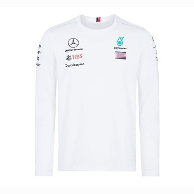 【熱賣精選】年賽季新款Mercedes-BenzAMG車隊長袖T恤F1賽車服汽車車隊服車迷服-LK59810