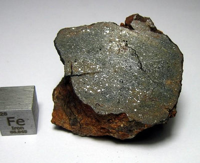 【二手】西北非撒哈拉沙漠石隕石,NWA石隕石,H球粒隕石,標本切口, 礦石 收藏 原石 【探幽坊】-2321