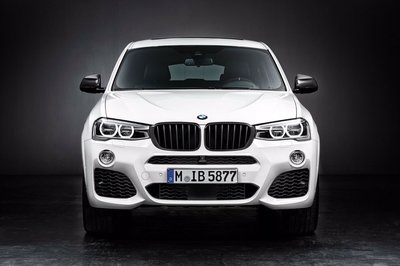 (B&amp;M原廠精品)現貨 BMW 原廠 德訂進口 F26 X4 F25 X3 M Performance 黑色 高光澤 黑水箱罩 黑鼻頭 外觀 空力套件