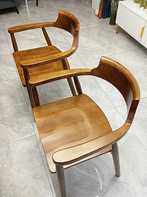 椅子實木餐椅北歐總統椅酒店真皮麻將廣島椅原木辦公會議扶手桌椅