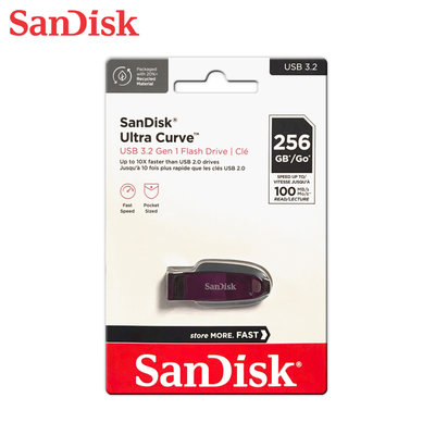 SANDISK 256G Ultra Curve CZ550 USB3.2 隨身碟 公司貨(SD-CZ550-256G)