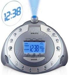 美國HoMedics SS-6000 投影CD 90度擺動 時鐘音響,定時 睡眠 立體聲 收音機 鬧鐘,CD/AM/FM