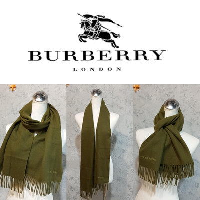 【皮老闆】 二手真品 BURBERRY 喀什米爾羊毛圍巾 03082301 P277