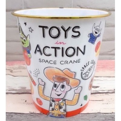 正版授權? 日本 迪士尼 TOYS STORY 玩具總動員 金邊垃圾桶 塑膠垃圾桶 無蓋垃圾桶 收納桶 置物桶 垃圾筒