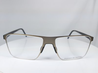 『逢甲眼鏡』PORSCHE DESIGN鏡框 全新正品 金色方框 霧面黑鏡腳 【P8309 C】