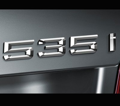 ~圓夢工廠~ BMW E60 E61 2003~2010 535i 後車箱鍍鉻字貼 同原廠款式 字體高度2cm