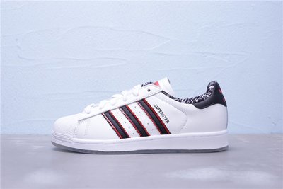 Adidas Superstar 貝殼頭 黑白紅 皮革 休閒運動板鞋 男女鞋 FW6593
